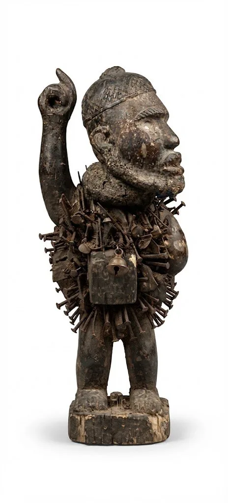 Power Figure with Beard and Bell (Nkisi Nkondi)
