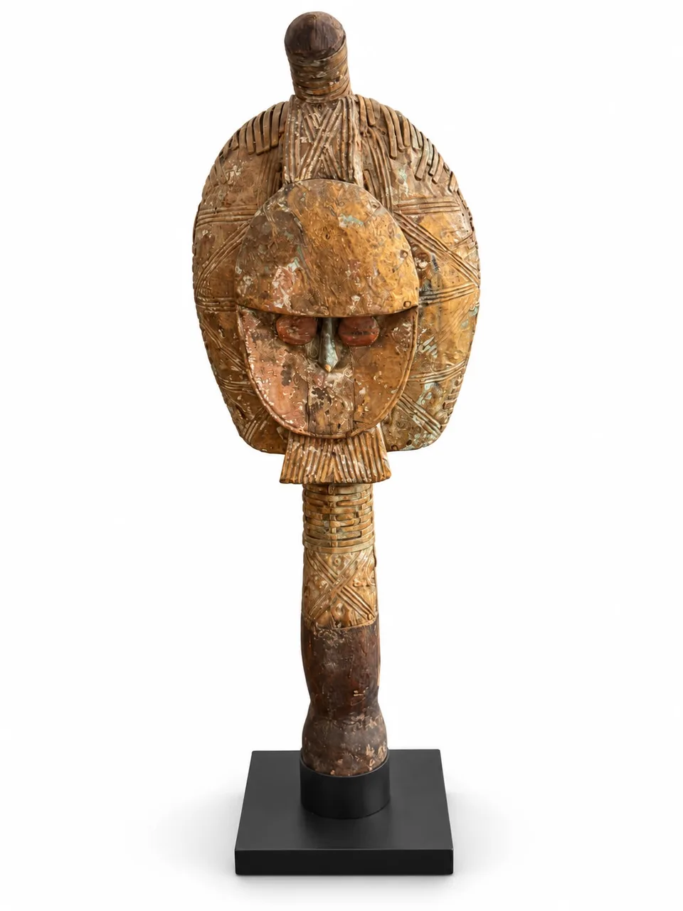 Reliquary Guardian Figure with Concave Face, Bakota, front, in another light