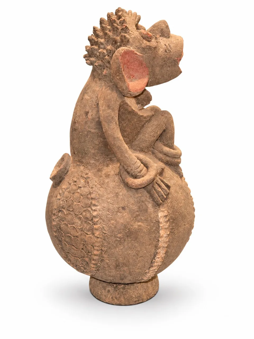 Terracotta Vessel with a Grimacing Primate, other side