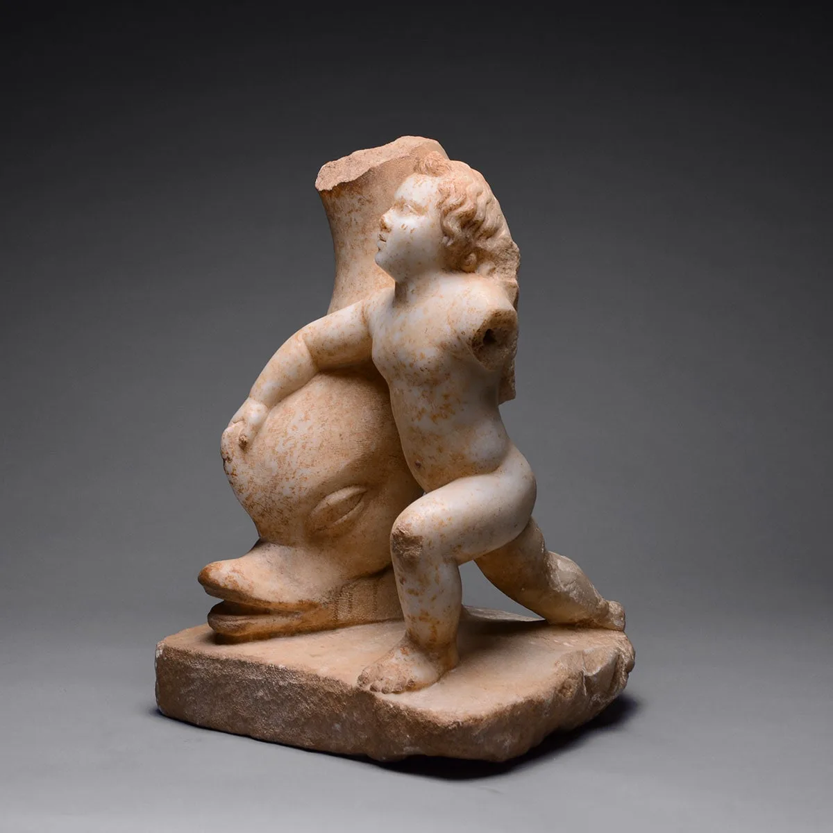 Sculpture of Cupid with a Dolphin, view 3