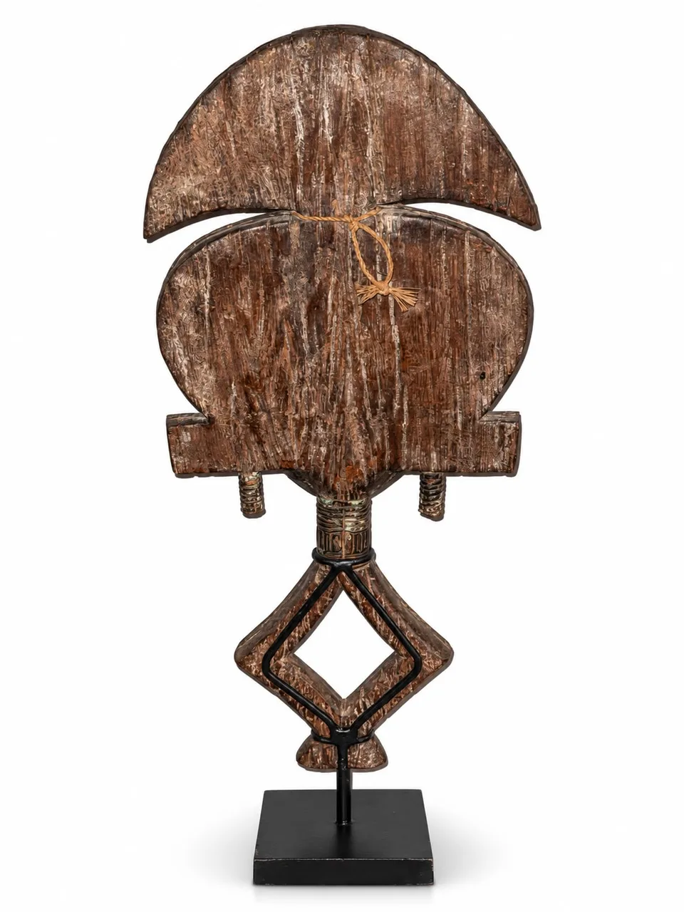 Reliquary Guardian Figure with Studded Crown, Bakota, reverse