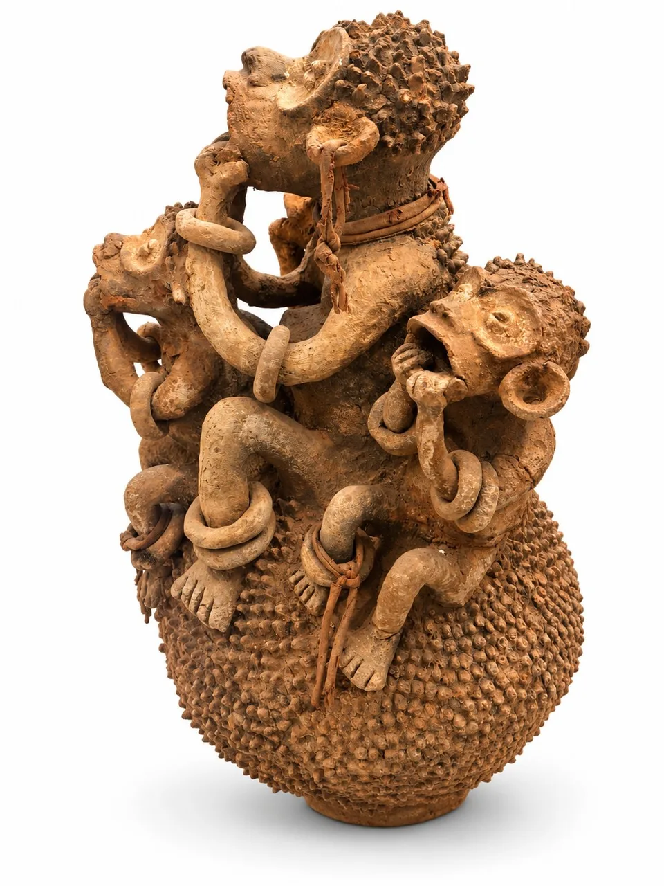 Terracotta Vessel with Four Primates, other side