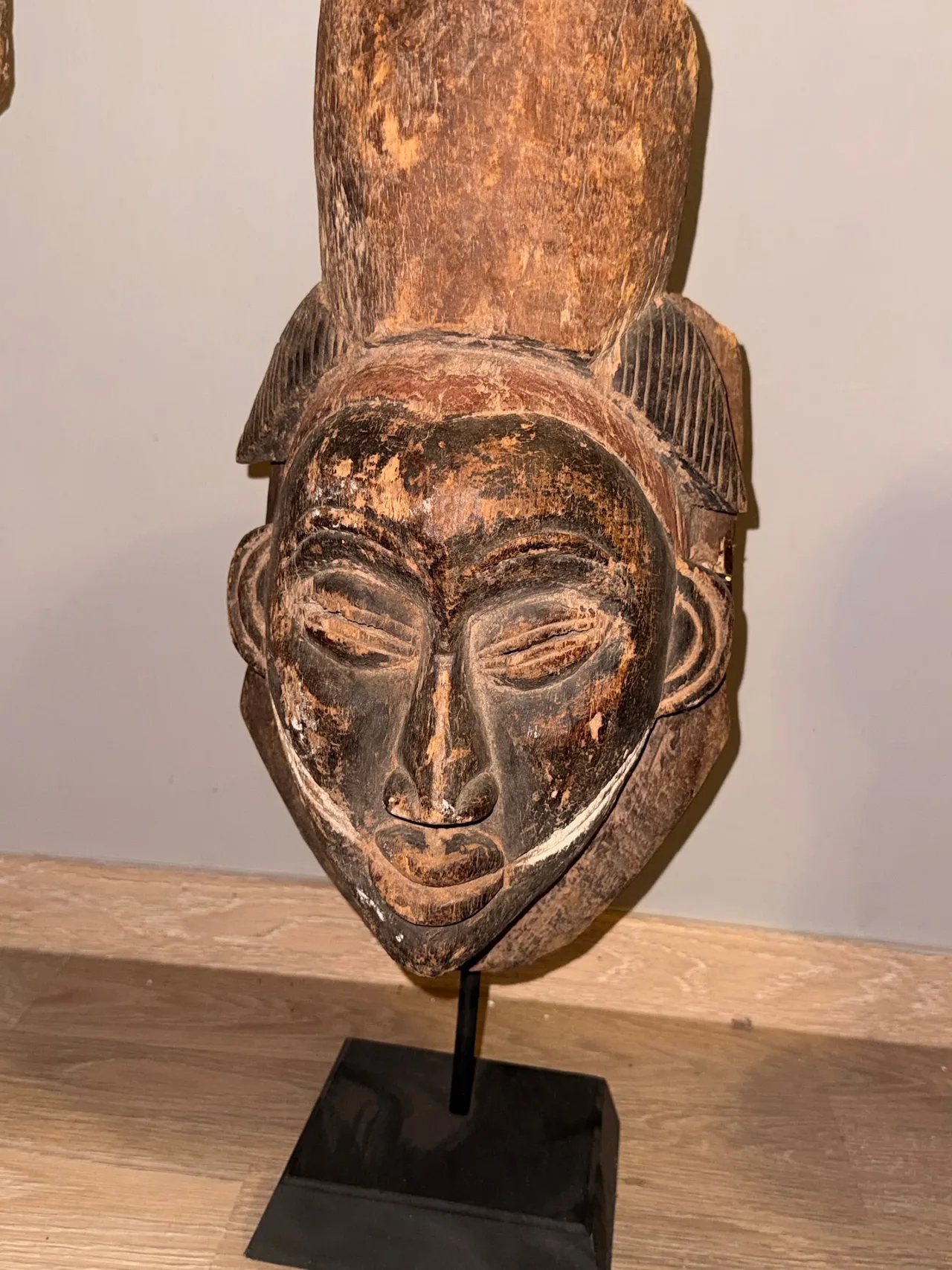 Ancestral Mask with Tall Coiffure (Kwele or Fang style)