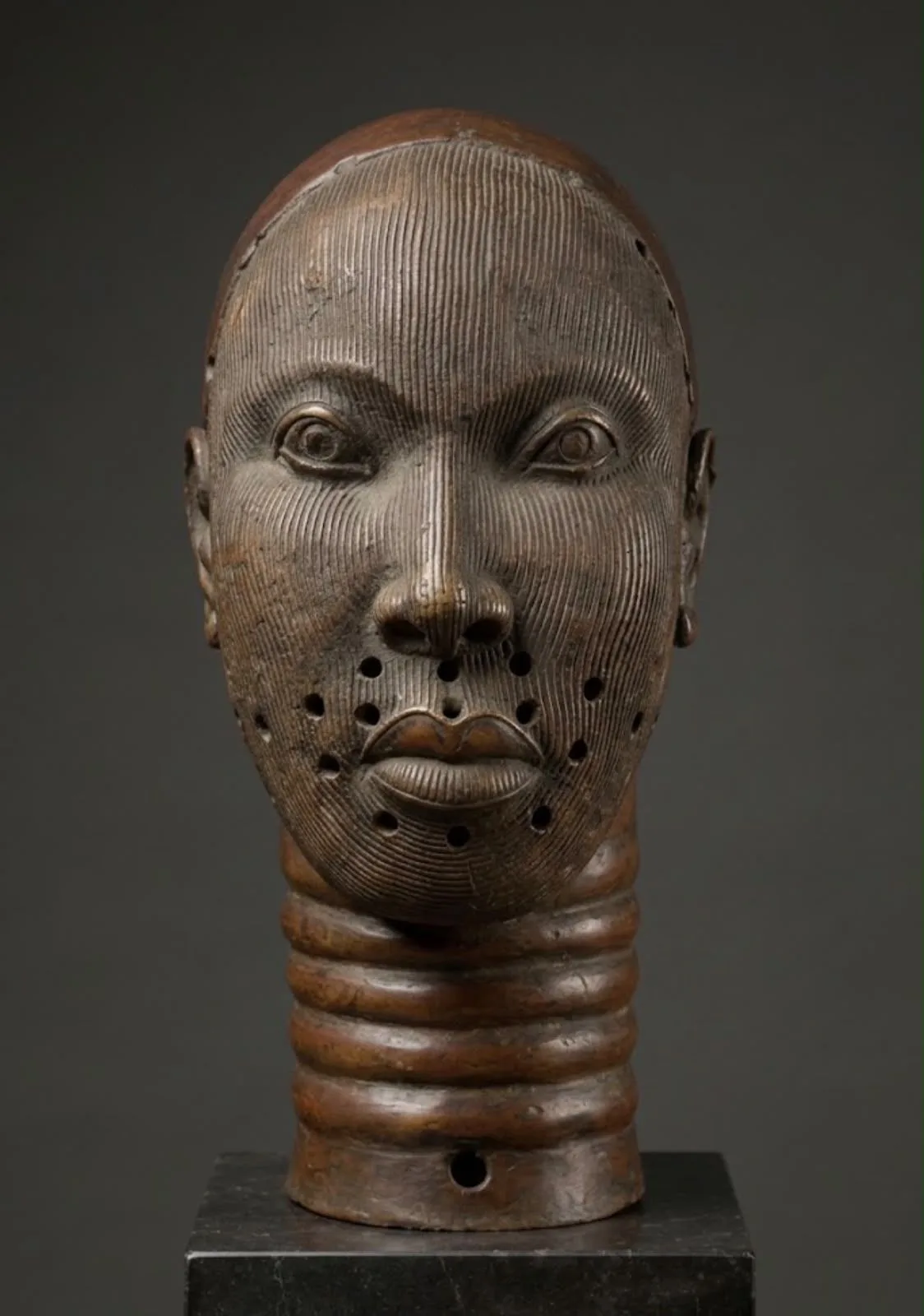 The Ife Bronze Head (also known as the Bronze Head from Ife or Head of an Ooni)