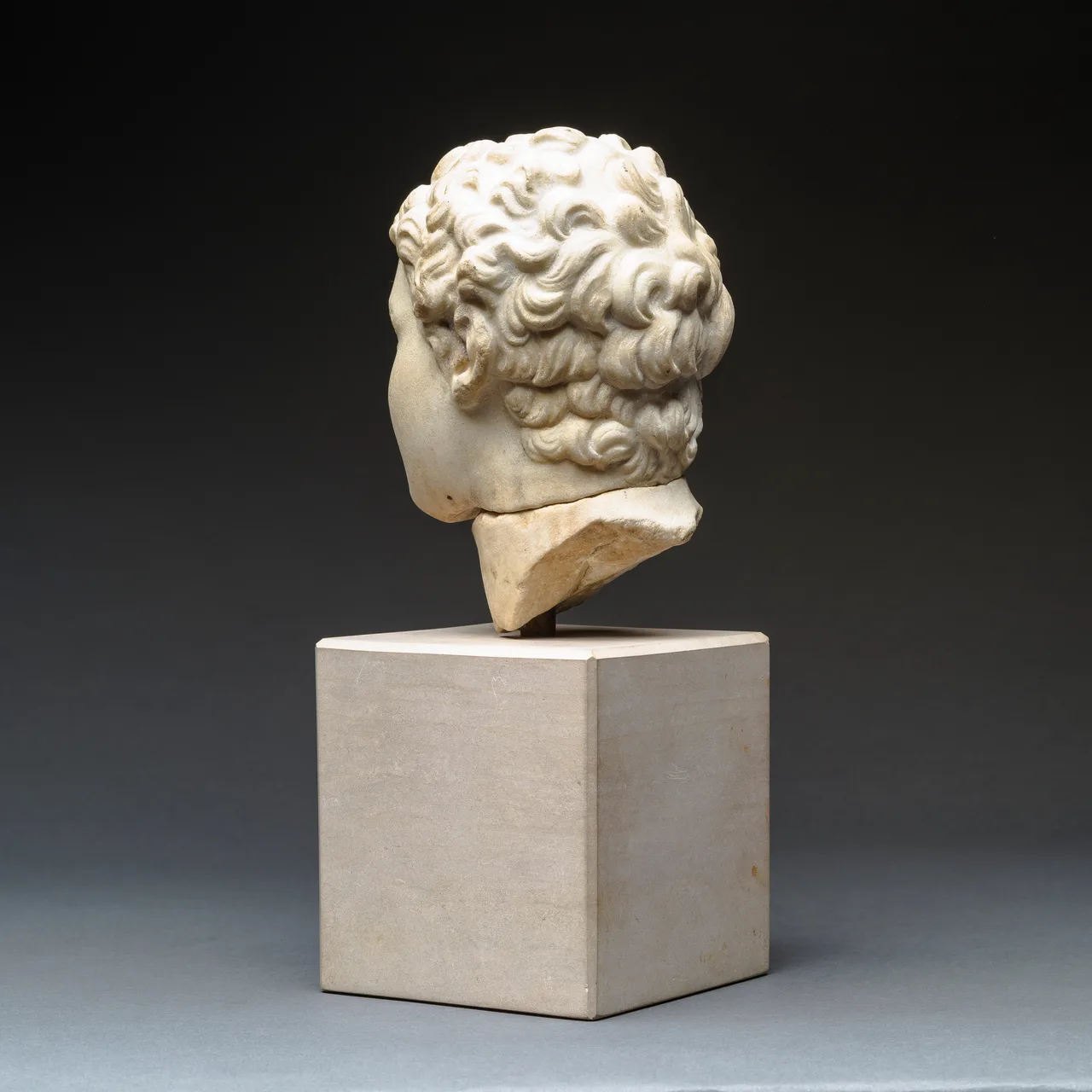 Hellenistic Marble Head of Alexander the Great, view 5
