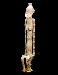 Djennenke Bronze Sculpture of a Seated Female