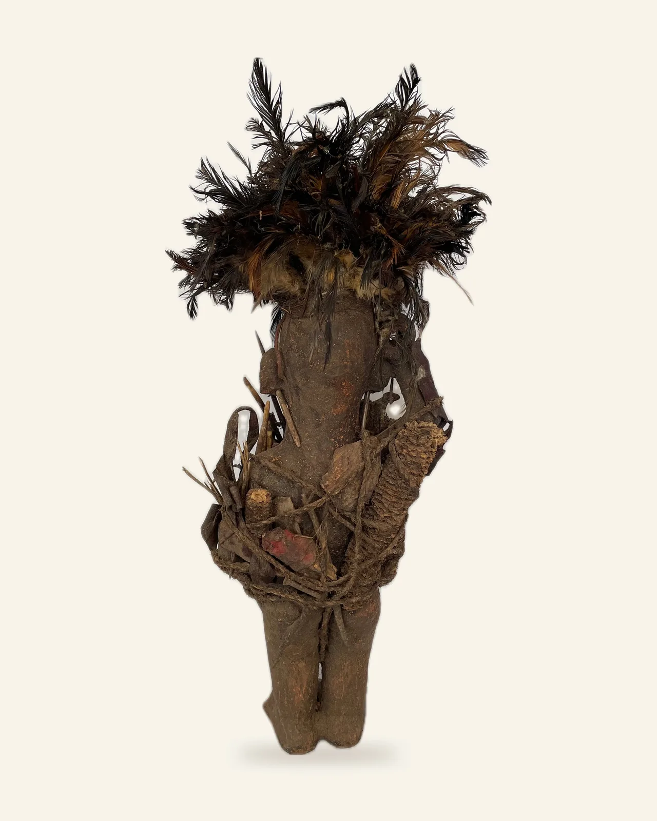 Pair of Nkisi, Kongo, first figure, back view