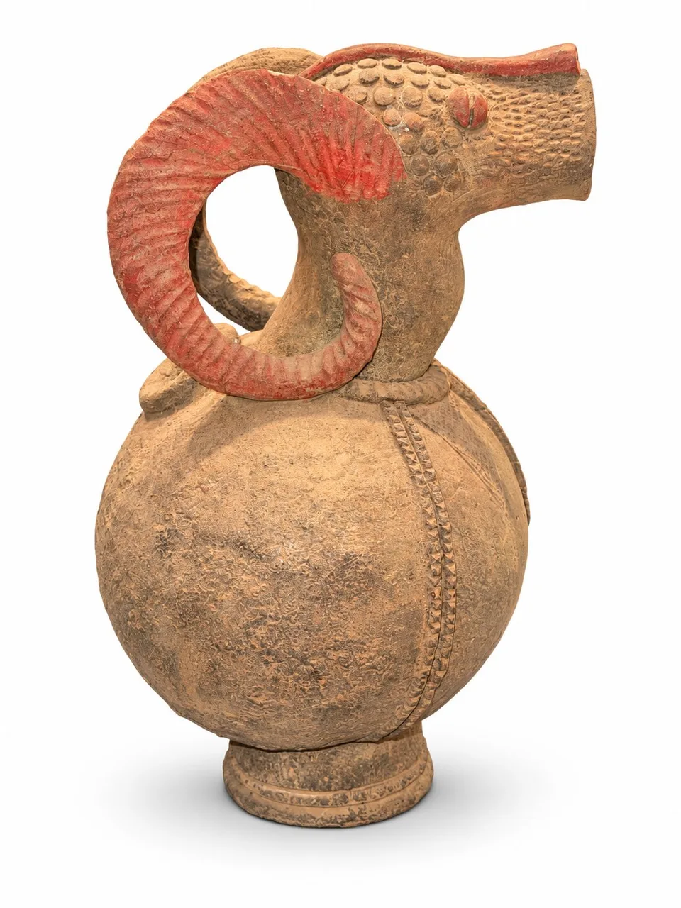 Terracotta Vessel with a Ram’s Head, side view