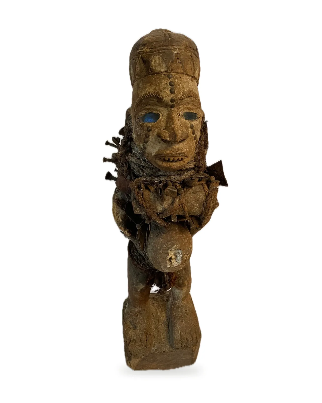 Power Figure with Incised Cap (Nkisi Nkondi), front view