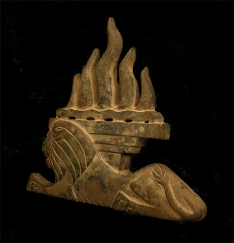 Graeco Roman Bronze Sculpture Of a Lion, view 2