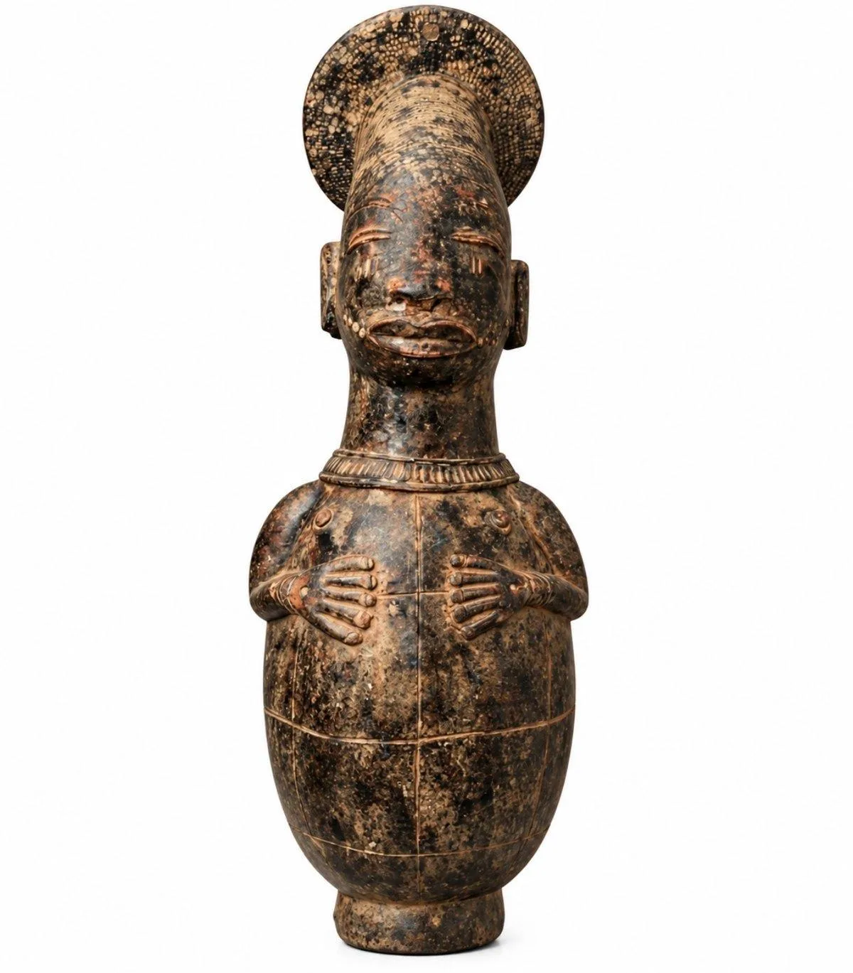 The Dark Queen with Folded Hands, Mangbetu Ewer, front