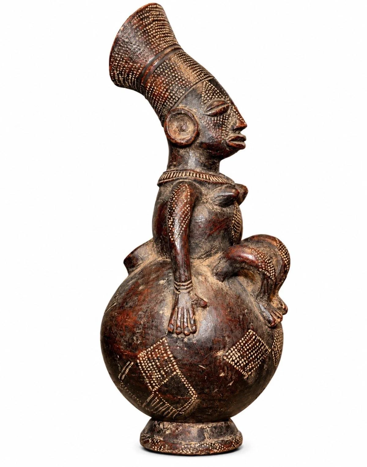 The Seated Queen, Mangbetu Vessel, right profile