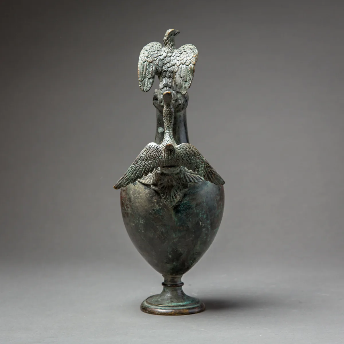 Bronze Ewer with Bird Finial and Handle, view 2
