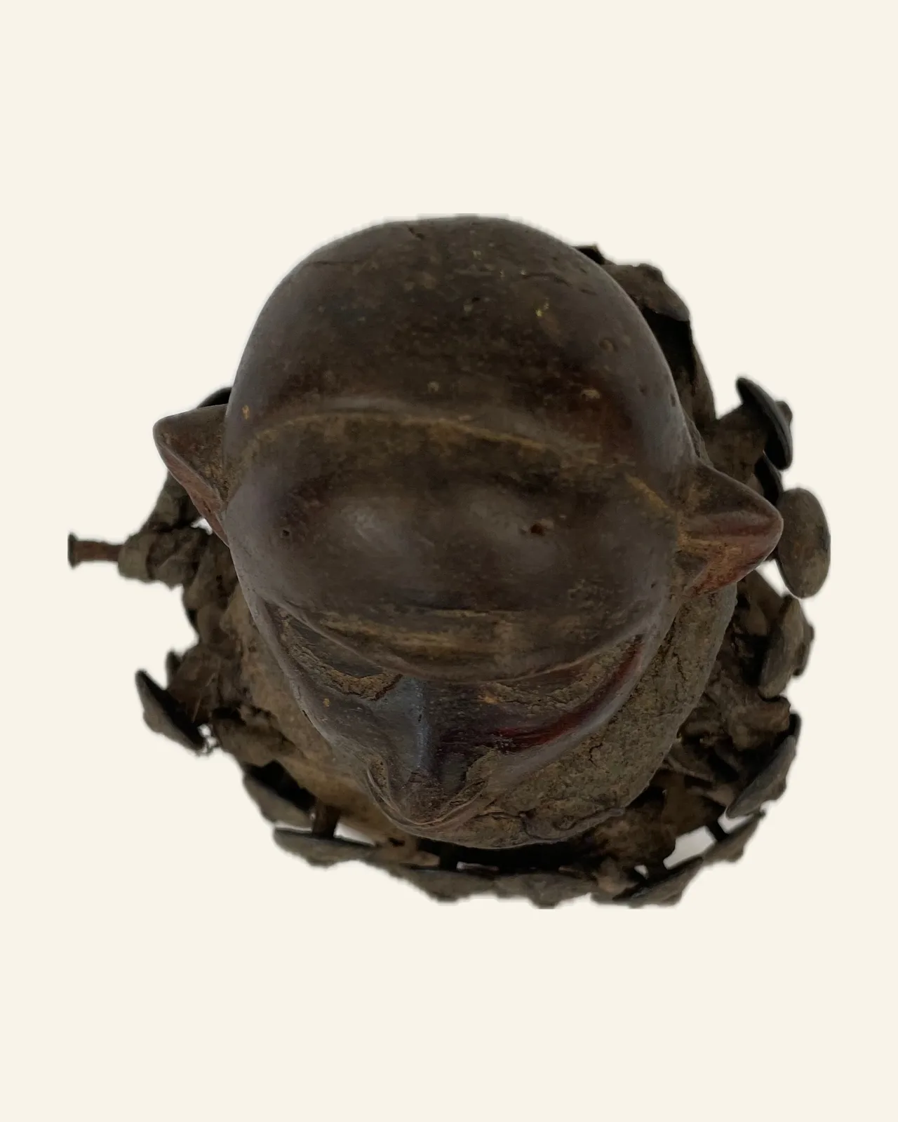 Nkisi Nduda, Kongo (Yombe / Vili Style), seen from above