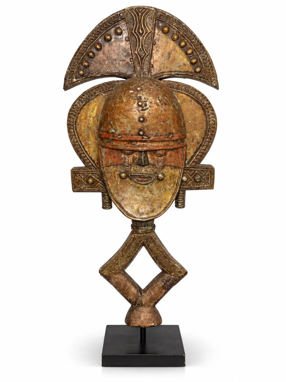Reliquary Guardian Figure with Studded Crown, Bakota
