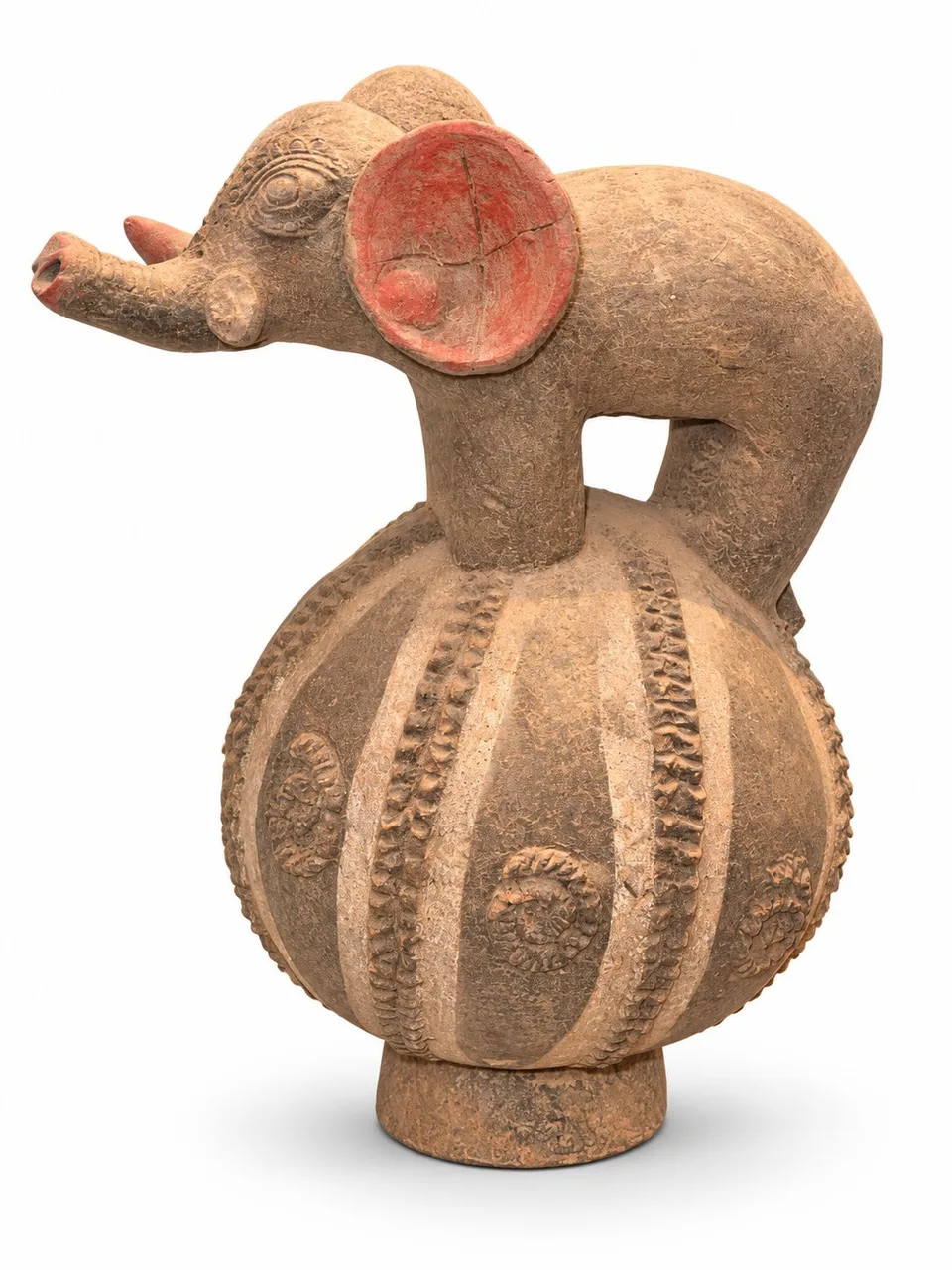 Terracotta Vessel with an Elephant on a Globe, other side