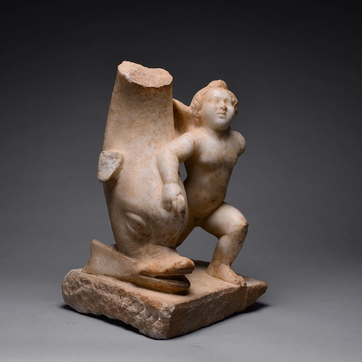 Sculpture of Cupid with a Dolphin, view 2
